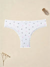 Bow Heart Print Thong 6-Pack