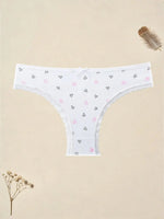 Bow Heart Print Thong 6-Pack