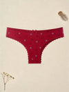 Bow Heart Print Thong 6-Pack