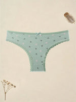 Bow Heart Print Thong 6-Pack