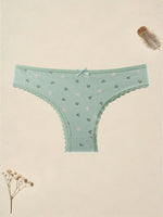 Bow Heart Print Thong 6-Pack