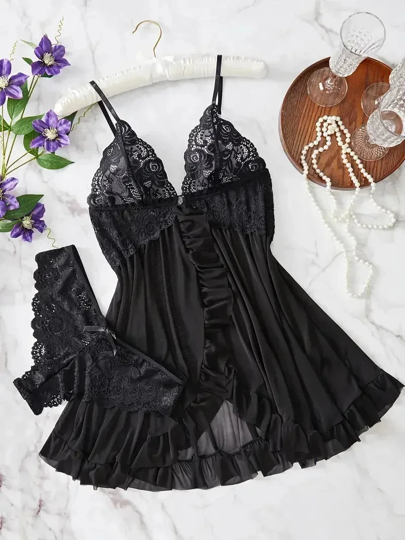 Sexy Lace Chemise Nightgown