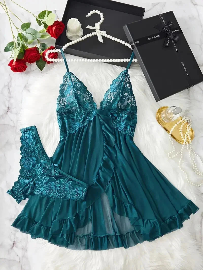Sexy Lace Chemise Nightgown
