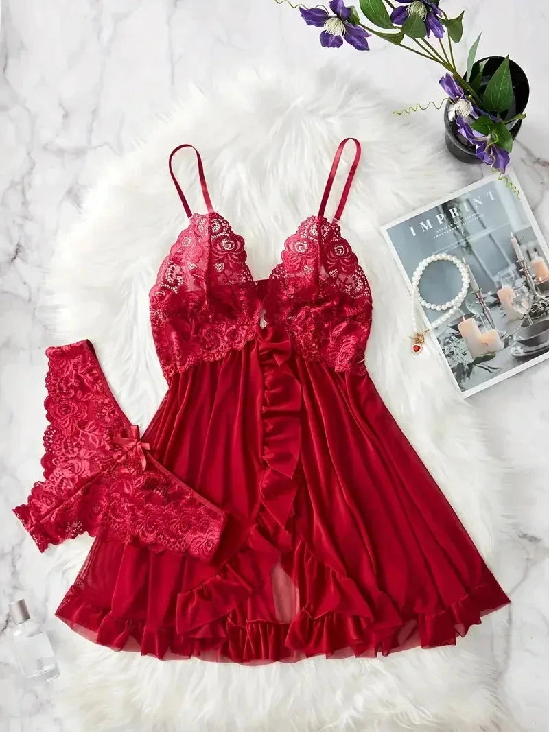 Sexy Lace Chemise Nightgown