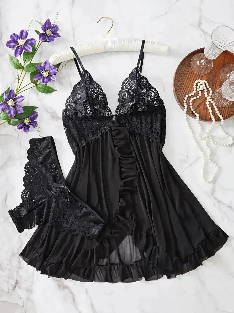 Sexy Lace Chemise Nightgown