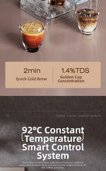 Compact Hot And Cold Espresso Machine