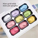 9-Color Gradient Nail Gel Palette