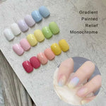 9-Color Gradient Nail Gel Palette